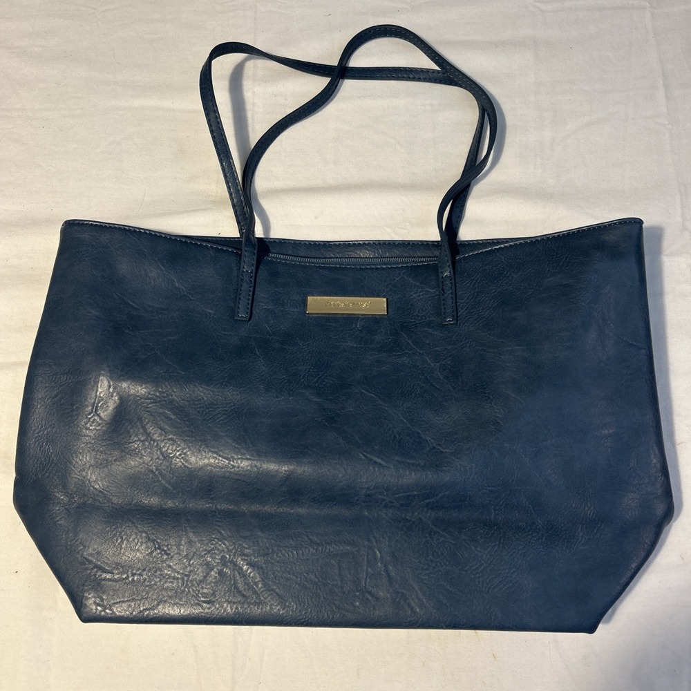Montana West Tote Bag Women Large Blue Like New Western Boho Faux Leather Purse